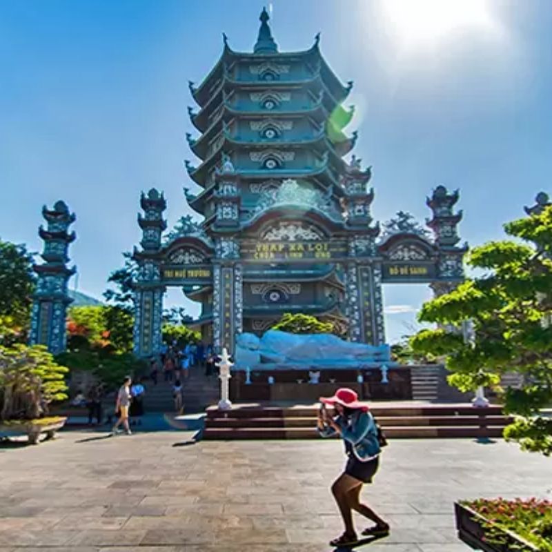 Linh Ung pagoda - Marble Mountain - Coconut village - Hoi an Ancient town from Da Nang Group Tour