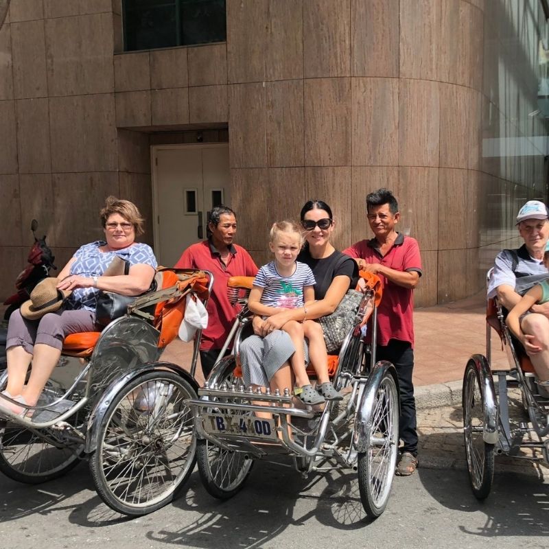 Saigon Cyclo Food and Sight Tour – City Highlights and Street Food Experience 4 Hours