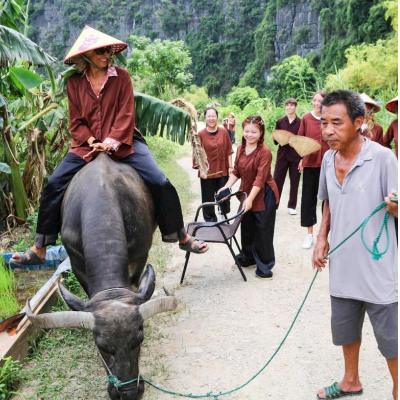 Buffalo Riding Experience in Tam Coc 1.5-Hour Traditional Farming Tour (2)