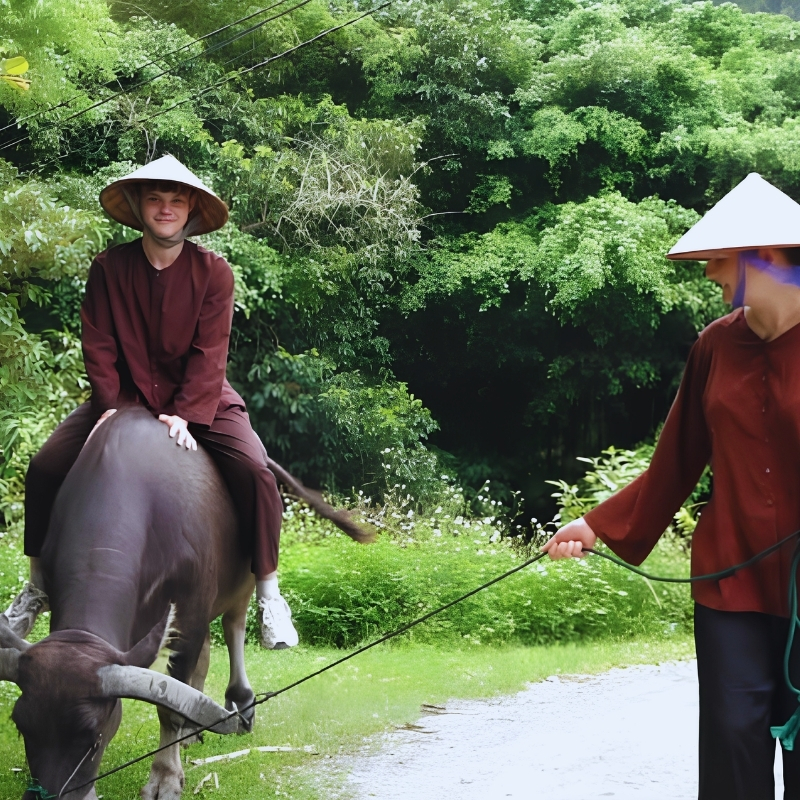 Buffalo Riding Experience in Tam Coc 1.5-Hour Traditional Farming Tour